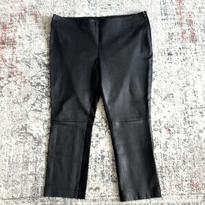 Akris punto ankle leather pants size 14